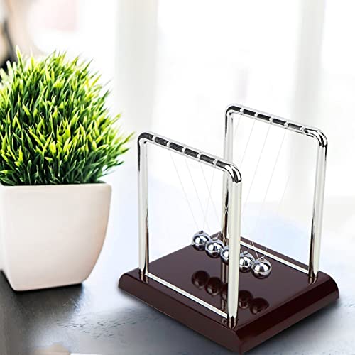 Newton Cradle, Classic Newton Bullet Game, Newton Garland, Balance Garland Ball Toy, Physics Decoration for Desk, Pendulum Ball Decoration (M)