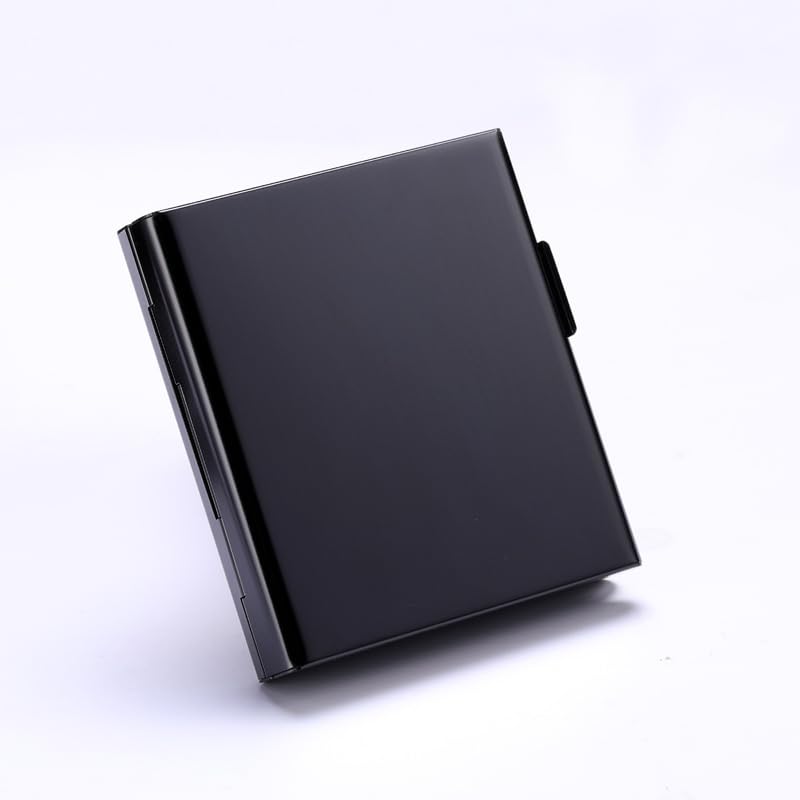 Case Sigaretten Metaal sigarettendoos - Aluminium sigarettendoos voor 20 sigaretten (zwart)