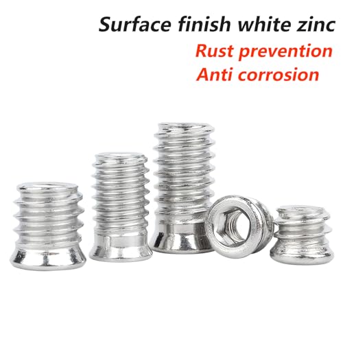 Schroefmoeren 25 stuks M5 x 12 mm Gegalvaniseerd koolstofstaal voor houtbewerkingsgereedschap Accessoires 5