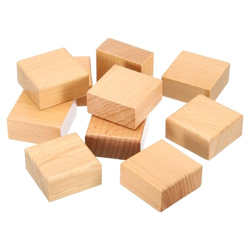 40 x 40mm Blanco Houten Rubber Stamp Ondersteunt, 20st Houten Rubber Stamp Handvat Hard houten blokken voor het stampen maken DIY Craft Style 1, Bruin