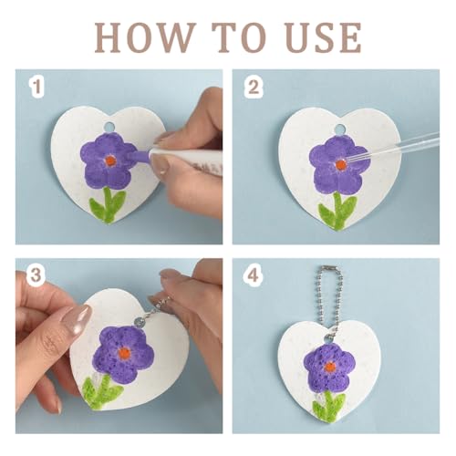 24 Set van 3 stijlen DIY textuur kunst tekenpapier, 3D schilderset van magisch schuim met ijseren bal hangerkettingen en kunststof drupelaars om te schilderen kunsthandwerk, papier met 3