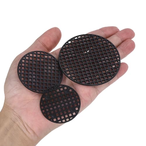 Flower Pot Hole Mesh Pad, 50st 5.5cm Ronde Stijve Bonsai Drainage Mesh Raster Schermbodem Raster Mat voor Tuin, Zwart 5