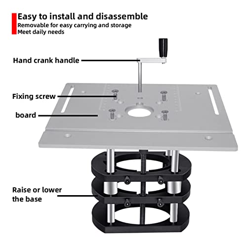 4 Jaw Lifting Platform Router Lift Base Clamp Router Table Lifting System voor Router Table Saw Insert Basisplaat 3