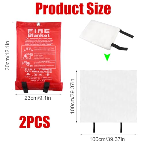 Vuurbestendige deken, Vuurdeken, Vuurdeken Vuur Deken voor Fat Burns (verpakking van 2)