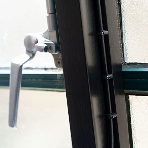 7mm ronde zwarte kabelclips, 100st voor effectief kabelbeheer, elektrische / ethernet Wandkabelclips, Nagelclips voor telefoon TV Wire Clips, Kabel Ties 4