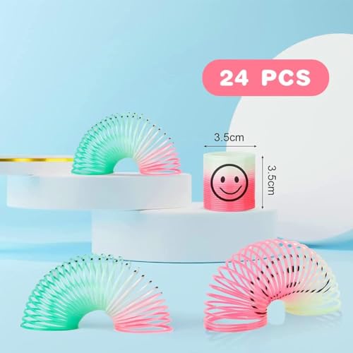 24 Stuks Regenboog Spiraal Jump Magic Regenboog Puzzel Cadeau voor kinderen verjaardag feest Favors Regenboog Spiraal voor kinderen verjaardag cadeau