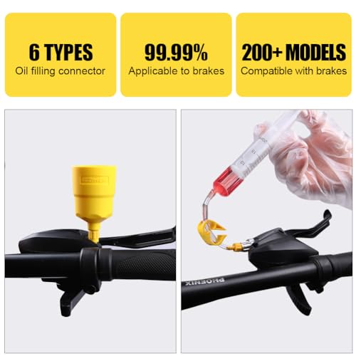 Rembloed Kit, Brake Bleeding Kit voor Fiets Shimano, Magura Tektro, Hydraulische schijfremmen, Hydraulische rem Reparatie Gereedschappen 5