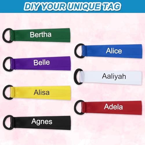 Cheerleader Pom Poms Naamplaat, Lege versnelling Tags Cheer Camp Pom Tags Tie Ribbon 3