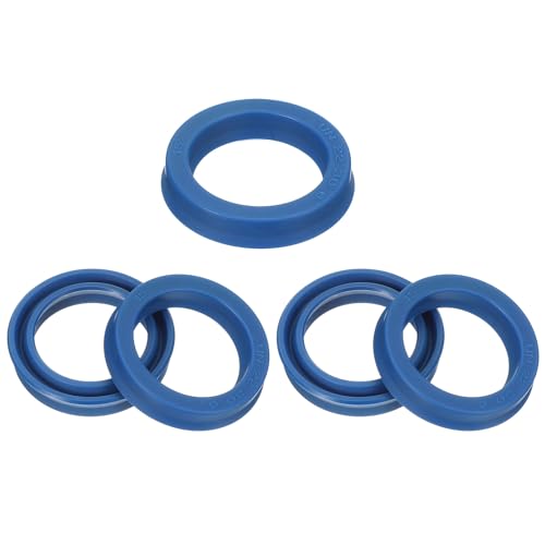 Radial Shaft Seal 22mm ID x 30mm Od x 6mm Breedte, 5st PU-zegel voor industriële lagerschachtpompen Pistoncilinder cilindercilinder, blauw
