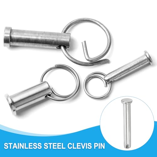 6 x 70mm Single Hole Pins, 10st Roestvrij staal 304 Platte kop voor deurringen systemen, zilver 5