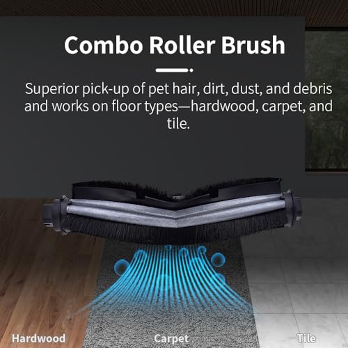 18 Pack Accessoires Set voor Ecovacs Deebot OZMO U2 DGN22 U2 Pro Robot Stofzuiger, 1 hoofdborstel, 6 zijborstels, 6 HEPA Filter, 5 mopdoek 3