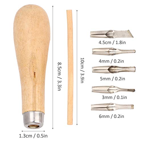 Linoleum Cutter 5-In-1 Linoleum snijgereedschap 5-Blade Set Geschikt voor Tapijt snijden en drukken Stempels DIY houtsnijwerk