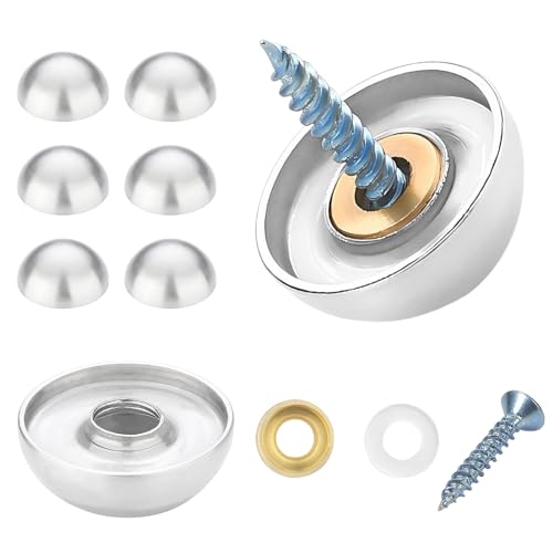 8PCS sign standoff schroeven, glas standoff bevestigingen, 304 roestvrij stalen spiegelnagels, decoratieve kap metalen spijker, reclame schroef voor bewegwijzering display, spiegel, 20mm