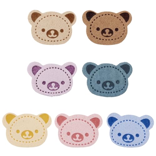 56 st. Beer Vorm Handgemaakte label Tags Microfiber Label Leder Gegraveerd Tags voor DIY Naaien Jeans Tassen Schoenen Hoed Accessoires