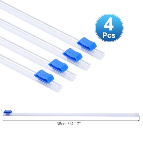 4st Plastic Wrap Cutter, 14 inch Plastic Wrap Slide Cutter Zelfklevende installatie Vervanging voor aluminium Foil Wax Paper Wrap Dispenser, Blauw