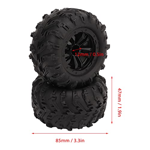 2 stuks RC Rubber Banden, 85mm RC Rubber Banden met 12mm Hex Adapter voor SCY 16101 16102 1/16 RC Autovervanging Delen