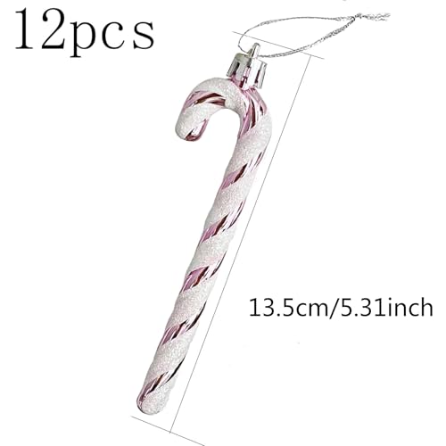 Candy Sticks voor Kerstboom, Hanging Sugar Cane, Kerstversiering, Advent Decoratie (Pink-A)