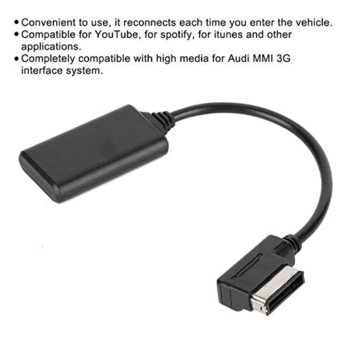 Bluetooth Okabel,Bluetooth5.0 AUX Music Interface MP3 Adapter o Cable o Anschluss Adapter Cable Ersatz für AMI MMI MDI Ersatz für Q5/A5/A7/R7/S5/Q7/A6L /A8L /A4L 3