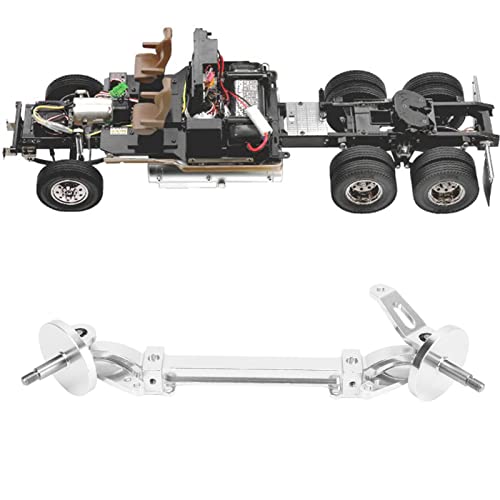 179mm RC Steering Vooras, Afstandsbediening Voertuig Front Axle Accessoires, Aluminium Legering Zilver RC Auto Upgrade Part voor 1/14