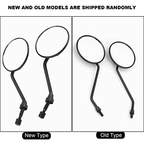 Universele motor Achteraanzicht Spiegel 8mm Zwart Rond Plastic Achteraanzicht Spiegel, Pack van 2, 8mm Universele Retro Ronde Zijspiegel voor Motorfiets, Elektrische Scooter 4