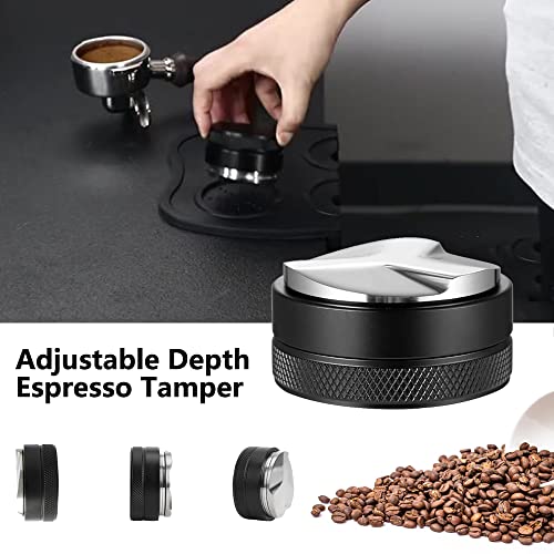 51mm Koffie Distributeur & Tamper, Koffie Distributeur & Hand Tamper, Koffie Tamper, Verstelbare Diepte Espresso Distributeur 5