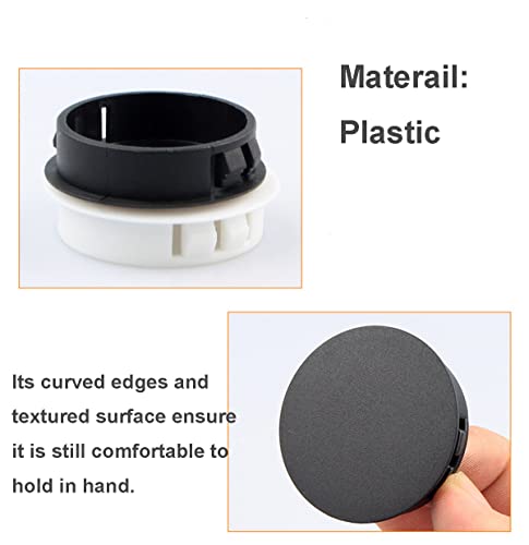 20 Pieces Hole Plugs, Ronde Plastic Plug, Klikbare Locking Hole Cover, Plastic Hole Plugs voor kabinetmeubilair, Zwart, 11mm 4