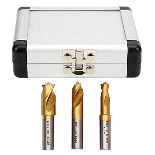 Malhynchus 3Pcs Boorbit HSS CO Cobalt Spot Lassen Boorset Kit Lassen Cutter snijden Accessoires 1/4" 5/16" 3/8" voor Spot Lassen 4