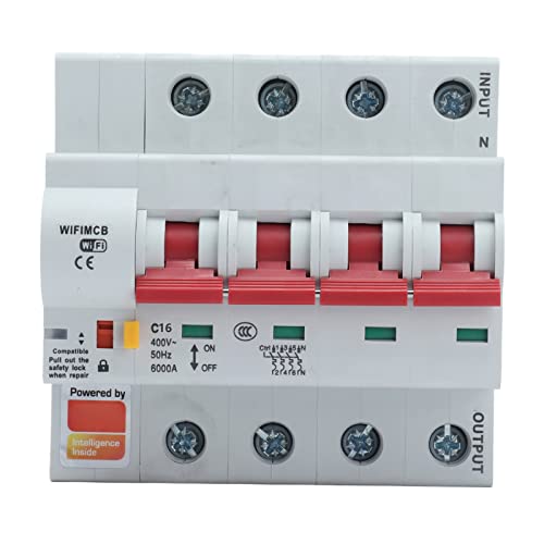 Circuit Breaker Smart WiFi 4P Afstandsbediening AC 400V met beveiligingsslot voor thuis (16A)
