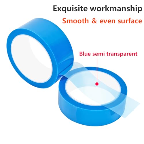 2 Rolls 15mm x 50m Hoge temperatuur PET kleefband, Blue Isolatie Tape voor Elektronica, Circuit Boards, DIY Ambacht 4