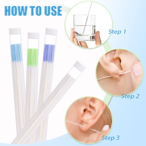 240 st. Ear Hole Cleaner Wegwerp oor Oor Piercing Schoonmaak Silk oorbellen Piercing Reiniging Line Care Reiniging Tool Odor Verwijdering voor oorgaten, Nazorg,, papier, Geen edelsteen 3