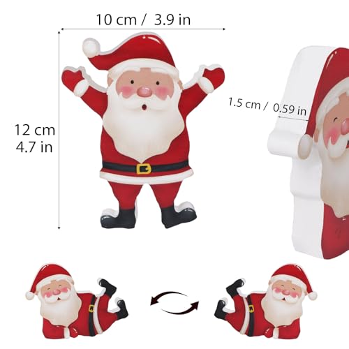 3 stuks Kerstman kerstmis decoratie indoor leuke kerstman houten blokken winterlaag lade decor Set Kerstmis tafel decoratie voor Party Home Office Plank