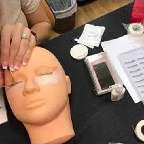 Lash Mannequin Head, Vervang Oogleden Mannequin Head, Make-up Soft-Touch Rubber Oefenhoofd voor Lash Extension Practice