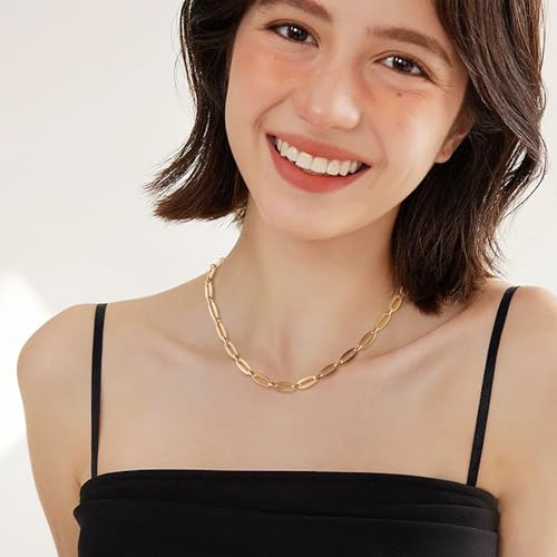 Gouden Ovale Link Kettingen sieraden maken Kits Genuine 18K Gold Plated Curb Kettingen met kreeft Claw Clasps Spring Ring Roestvrij staal Supply Chain voor DIY ketting armband sieraden 3