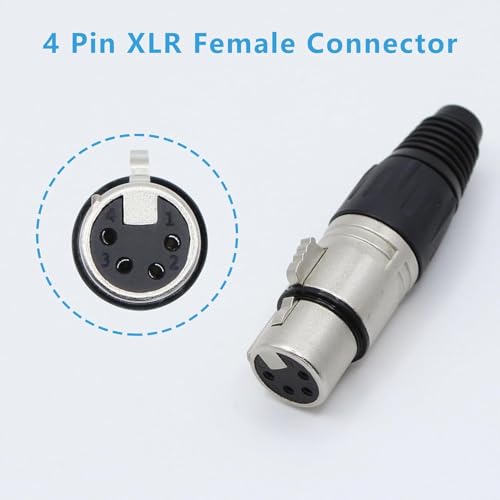 4st Solder Connectors XLR 4 Pin Man/Vrouw Plug Microfoon Kabel, Microfoon Audio Jack, XLR Stereo Jacks 3