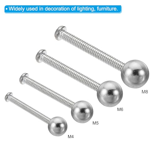 M5 x 10mm kogelmoeren 4st Vrouwelijke Thread 304 Roestvrij staal Ronde Blind Gat Schroefdop Hoes voor Verlichting Machines DIY Decoratie Zilver 4