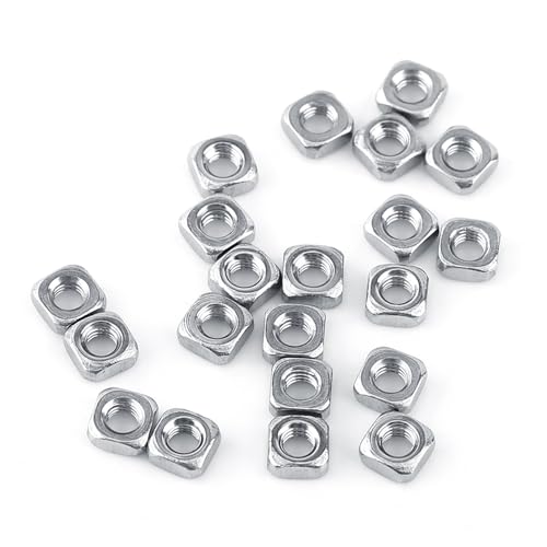 100st M3 DIN557 Metrische draad Vierkante Noten SS304 Roestvrij staal Vierkante Nut voor Machine Bevestiging, Zilver Kleur (M3(100/))