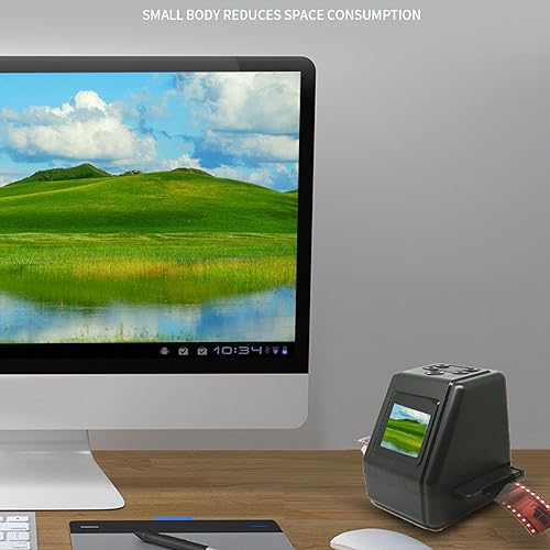 Filmscanner, 2 Inch Screen Slide Scanner 135 126 110 8mm Negatieve Scanner Converteren Dia's In 12MP JPG Digitale Foto's, Standaard