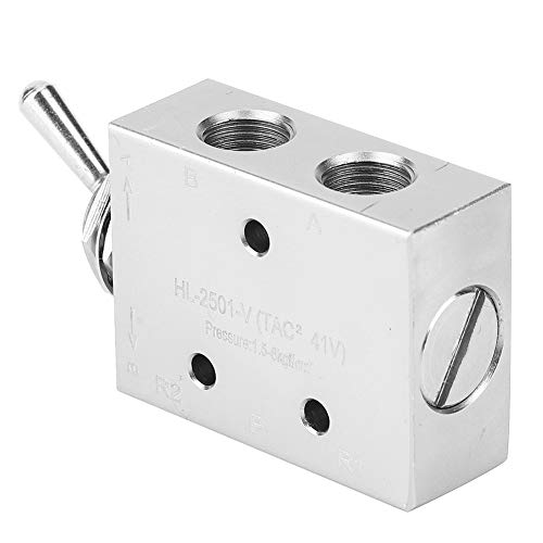 Schakel schakelaar 2-Position 5-Way mechanische pneumatische knoopschakelaar G1/8in 1.5~8kgf/CM2, licht en duurzaam, breed drukbereik, geschikt voor 0~60°C, professioneel 4