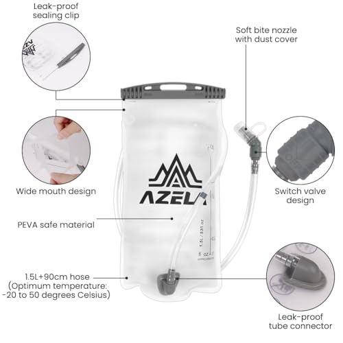 Ultralight Drinkrugzak, 1,5 liter, ademend hardloopvest met waterzak, verstelbare waterdichte Rugzakken met Reflecterende Strepen 4