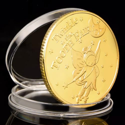 2 st tandenfee munten tandenfee munten geschenken voor jongens en meisjes tandenfee souvenirs gouden tandenfee munten tandenfee geschenk souvenirs 5