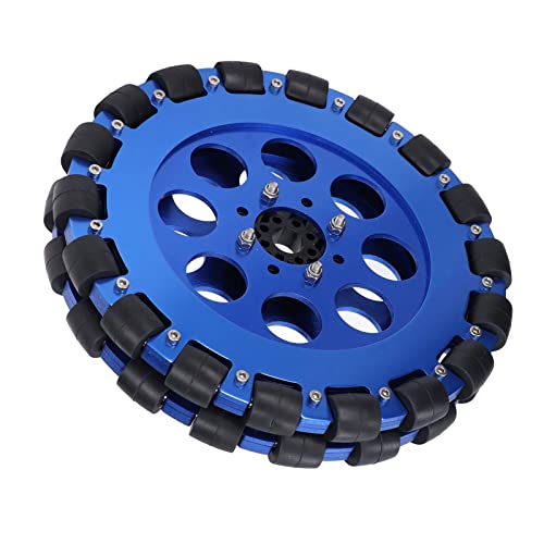 Omni Wheel, Dubbele lager structuur, 8 Inch Heavy Duty Omni Wheel, onderdeel van de Omnidirectionele Aluminium Legering Hub voor DIY Speelgoed Robot