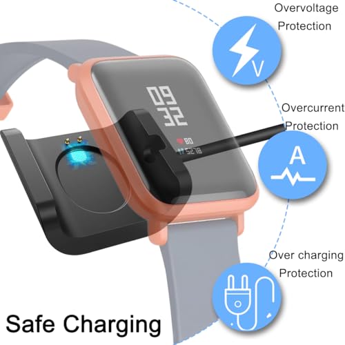Oplader Compatibel met Xiaomi Huami Amazfit Bip S/1S/A1805/A1916 Smart Watch, USB Opladen Kabel Cradle Dock vervangingskabel 100 cm horloge accessoires 4