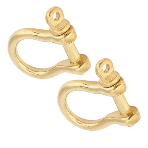 Zeilen, Messing sluiting, Marine 2 Set Anker sluiting Pure Messing U Type Fob Keychain Hook Gold Connection Gesp 10m m