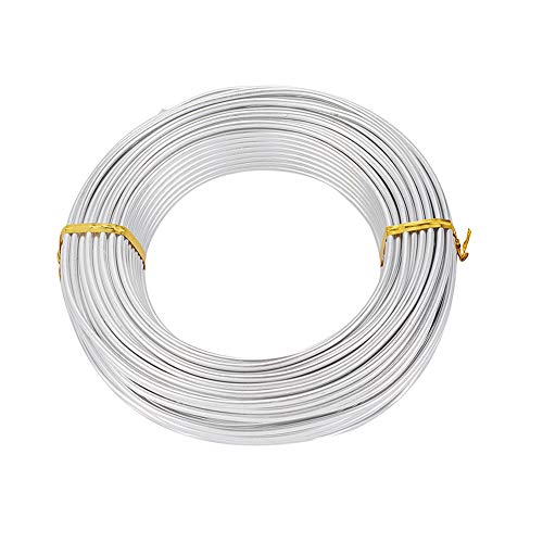 82 voeten/500g zilver aluminium draad flexibel 3mm/9gauge metaal artistieke kralen draad voor bloemen sieraden maken