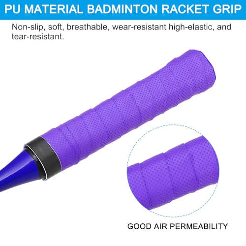 Tennis Badminton Racket Overgrip, 8 Pack Non-Slip Racket Griptape Absorbs Sweat Drum Stick Tape Wrap voor Drumstick Baseball Pickleball Paddle, Paars 5