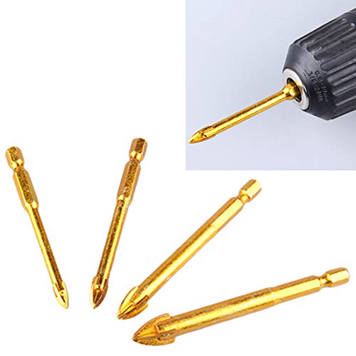 10Stuks 8mm wolfraam Carbide Drill Spear Head met Hex Shaft Glas Ceramic Cross Spear Head voor Spiegel Porselein Marmer