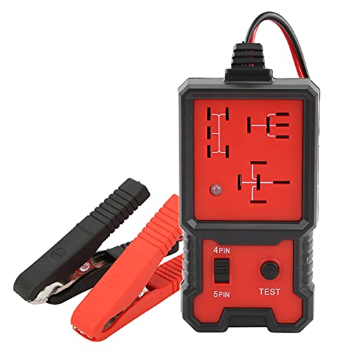 12V Car Relay Tester, Red Electronic Automotive Relais Tester Kenmerkende Checker Scan Tool met Clips Universeel voor Auto Batterij