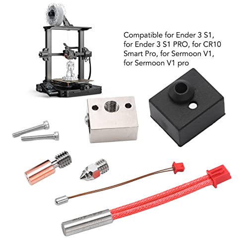 3D-printerhotend Kit Bimetal Heating Block Throat Tube Heater Nozzle Extruder Onderdelen voor Ender 3 S1 4