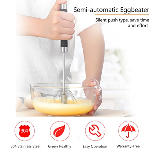 Egg Beater Manual, Draaibare handleiding Whisk Egg Semi-automatische Whisk Beater Roestvrij staal Anti-roest Duurzame