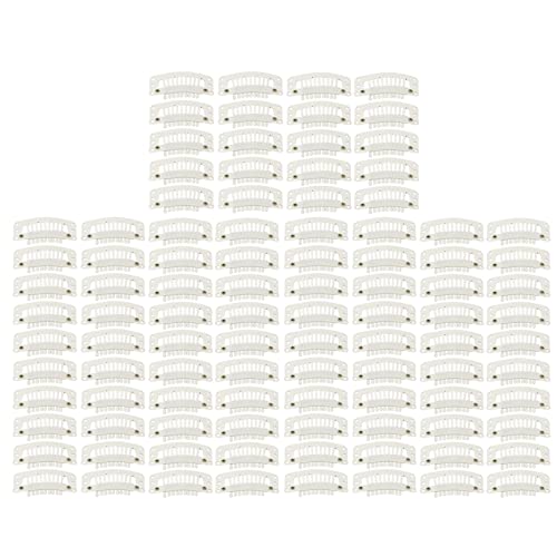100Stuks 9 Tanden haarverlengstukjes, Multifunctionele 32mm DIY pruikenclips voor haar uitbreidingen wit